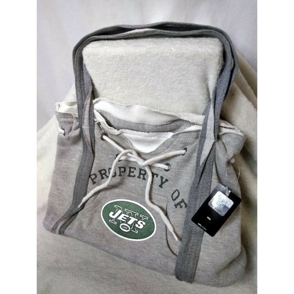 NEW YORK JETS LICENCED NFL GREY HOODIE POUCH POCKET FANWARE PURSE  W/Tags - Picture 12 of 12